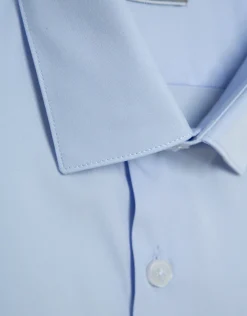 Camisa vestir lisa celeste