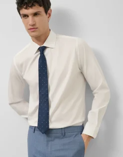 Camisa vestir microestructura blanca