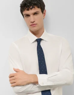 Camisa vestir microestructura blanca