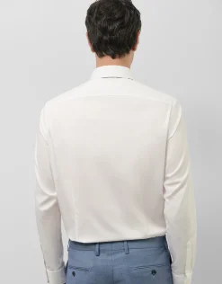 Camisa vestir microestructura blanca
