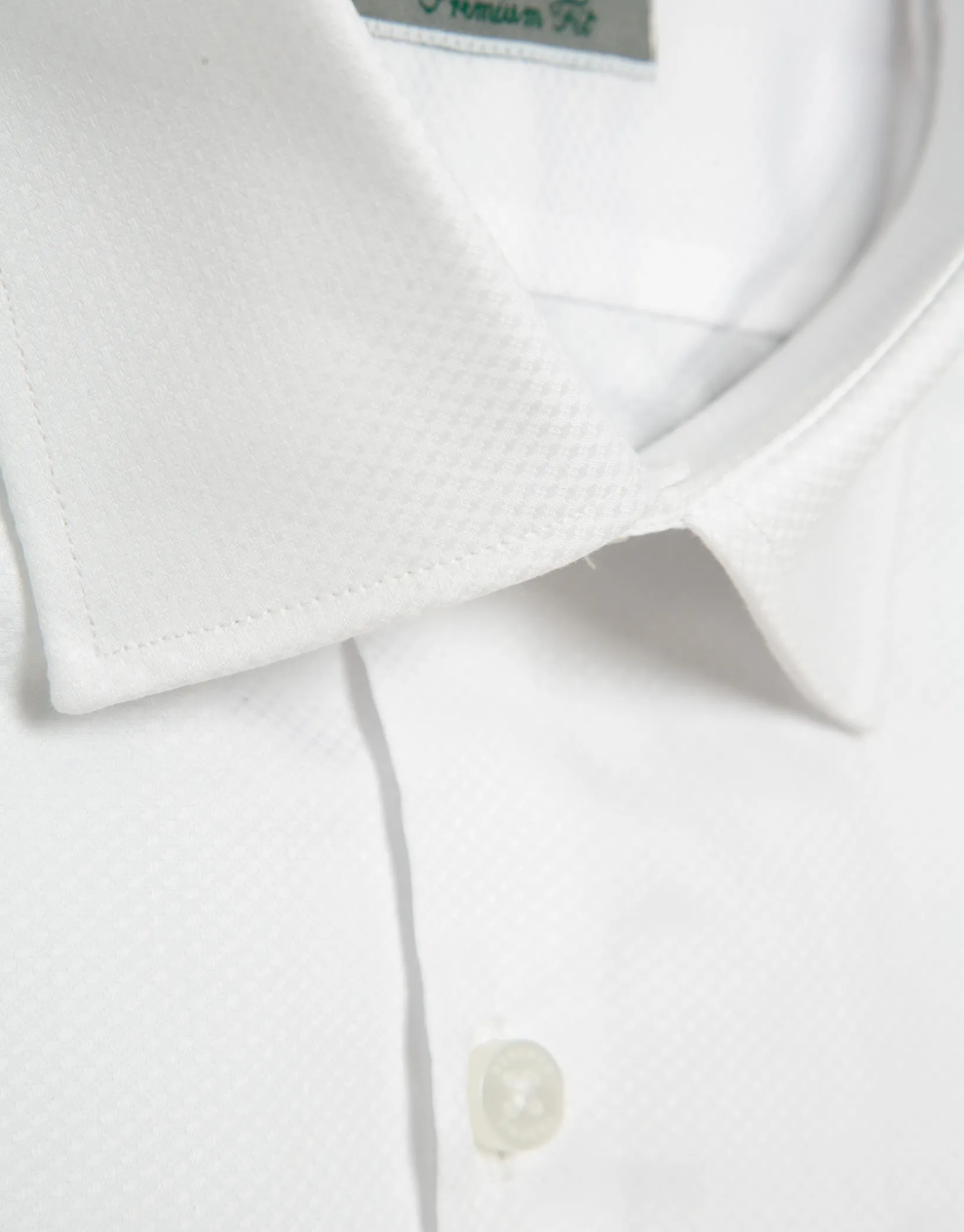 Camisa vestir microestructura blanca