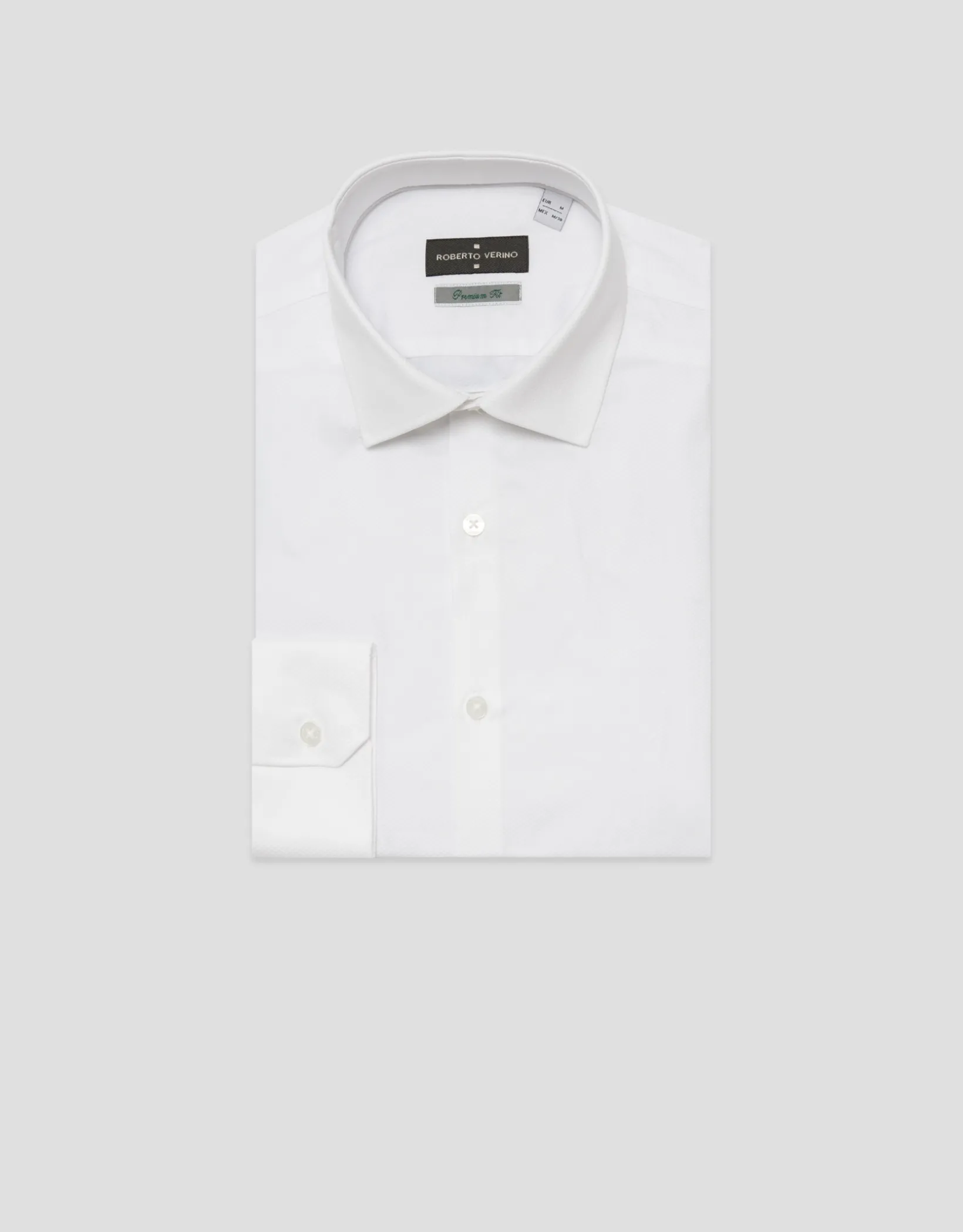 Camisa vestir microestructura blanca
