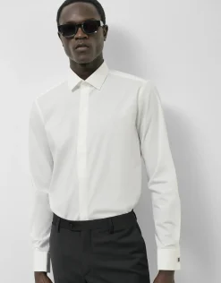 Camisa vestir slim blanca puño gemelo