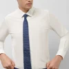 Camisa vestir slim liso blanco