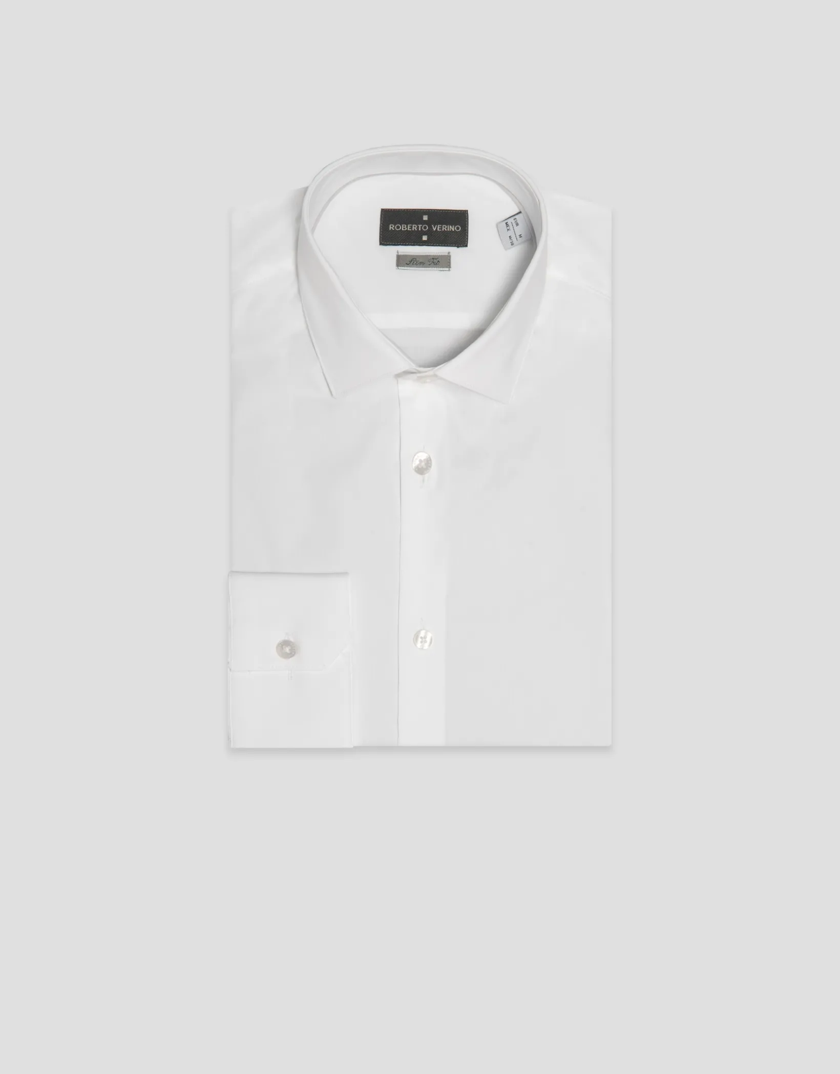Camisa vestir slim liso blanco