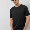 Camiseta algodón mercerizado negro