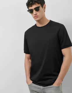 Camiseta algodón mercerizado negro