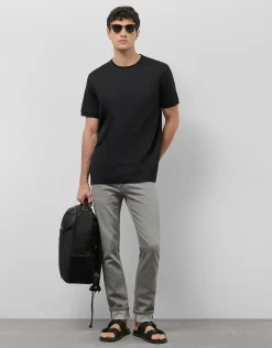 Camiseta algodón mercerizado negro