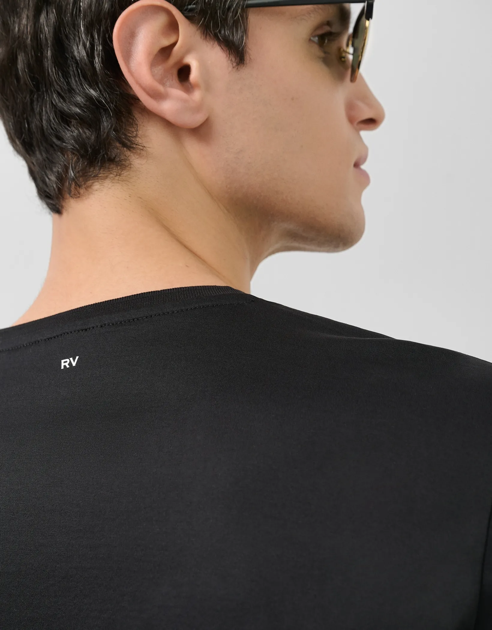 Camiseta algodón mercerizado negro