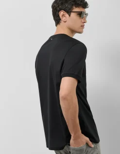 Camiseta algodón mercerizado negro