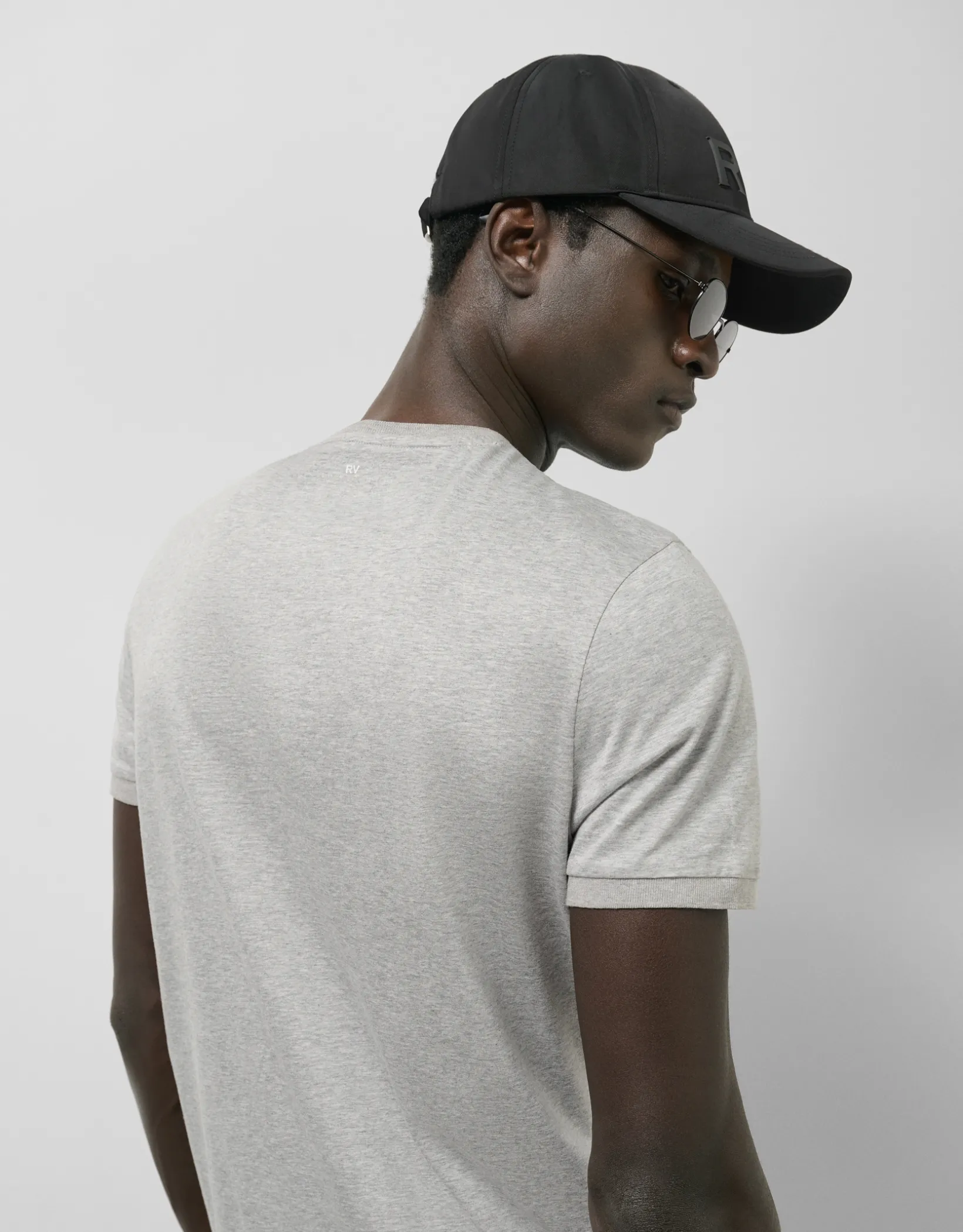 Camiseta algodón mercerizado gris melange