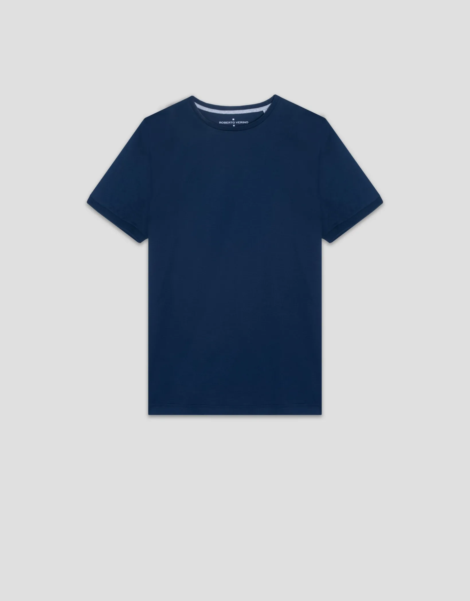 Camiseta algodón mercerizado azul marino