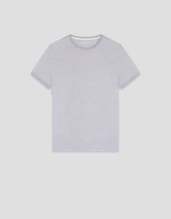 Camiseta algodón mercerizado gris melange