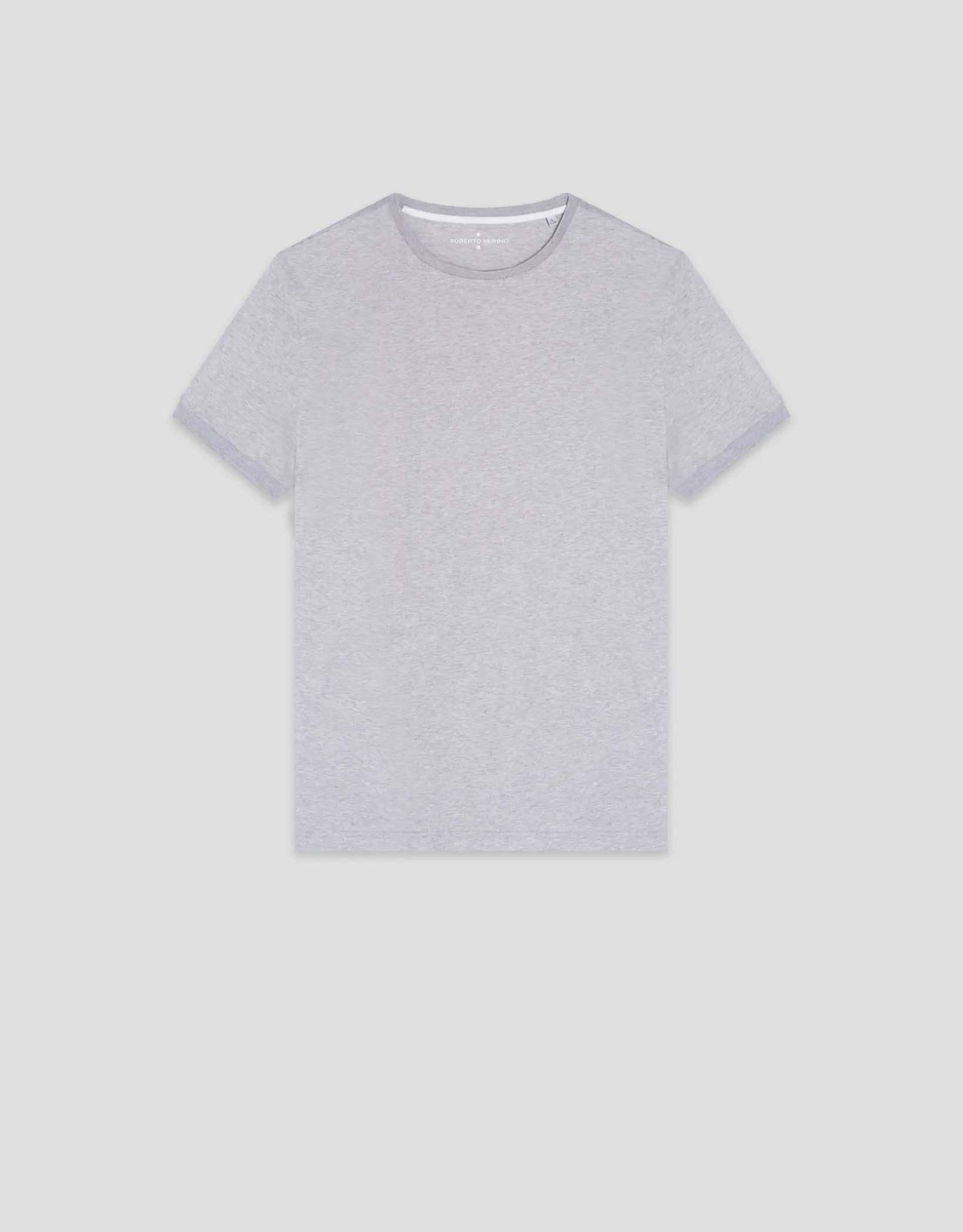 Camiseta algodón mercerizado gris melange