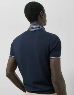 Camiseta tricotada marino