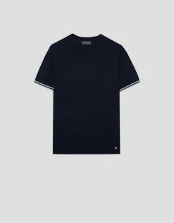Camiseta tricotada marino