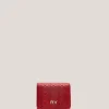 Cartera billetera mediana Linda piel acolchada rojo