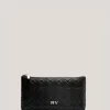 Cartera neceser Linda piel acolchada negro