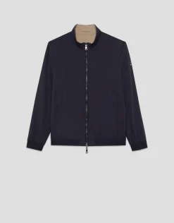 Cazadora reversible marino y tostado