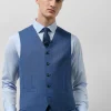 Chaleco cuadros tonos azules