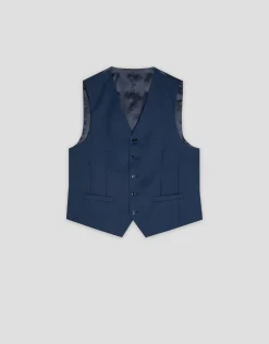 Chaleco cuadros tonos azules