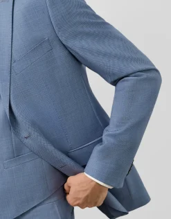 Chaleco ojo de perdiz azul medio