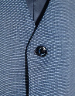 Chaleco ojo de perdiz azul medio