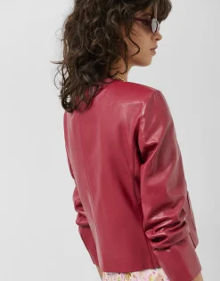 Chaqueta corta napa roja