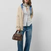 Chaqueta técnica ligera reversible cámel/azul