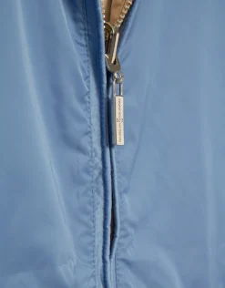 Chaqueta técnica ligera reversible cámel/azul