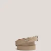 Cinturón piel saffiano beige