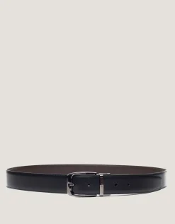Cinturón reversible piel negro/marrón