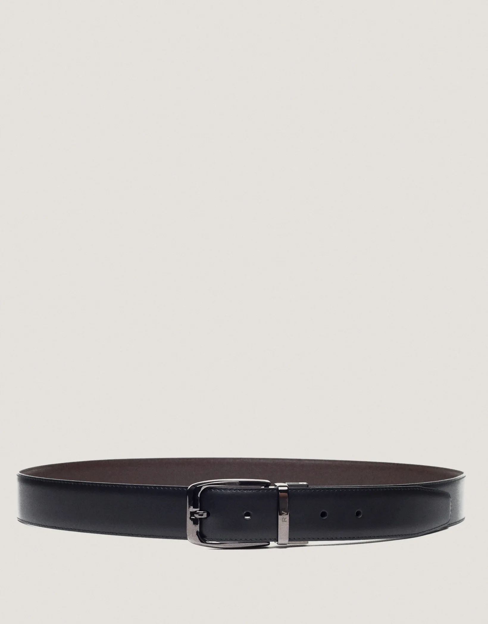 Cinturón reversible piel negro/marrón