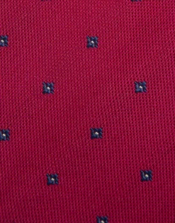 Corbata seda fucsia con jacquard flores