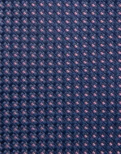 Corbata seda jacquard tonos azul y rosa
