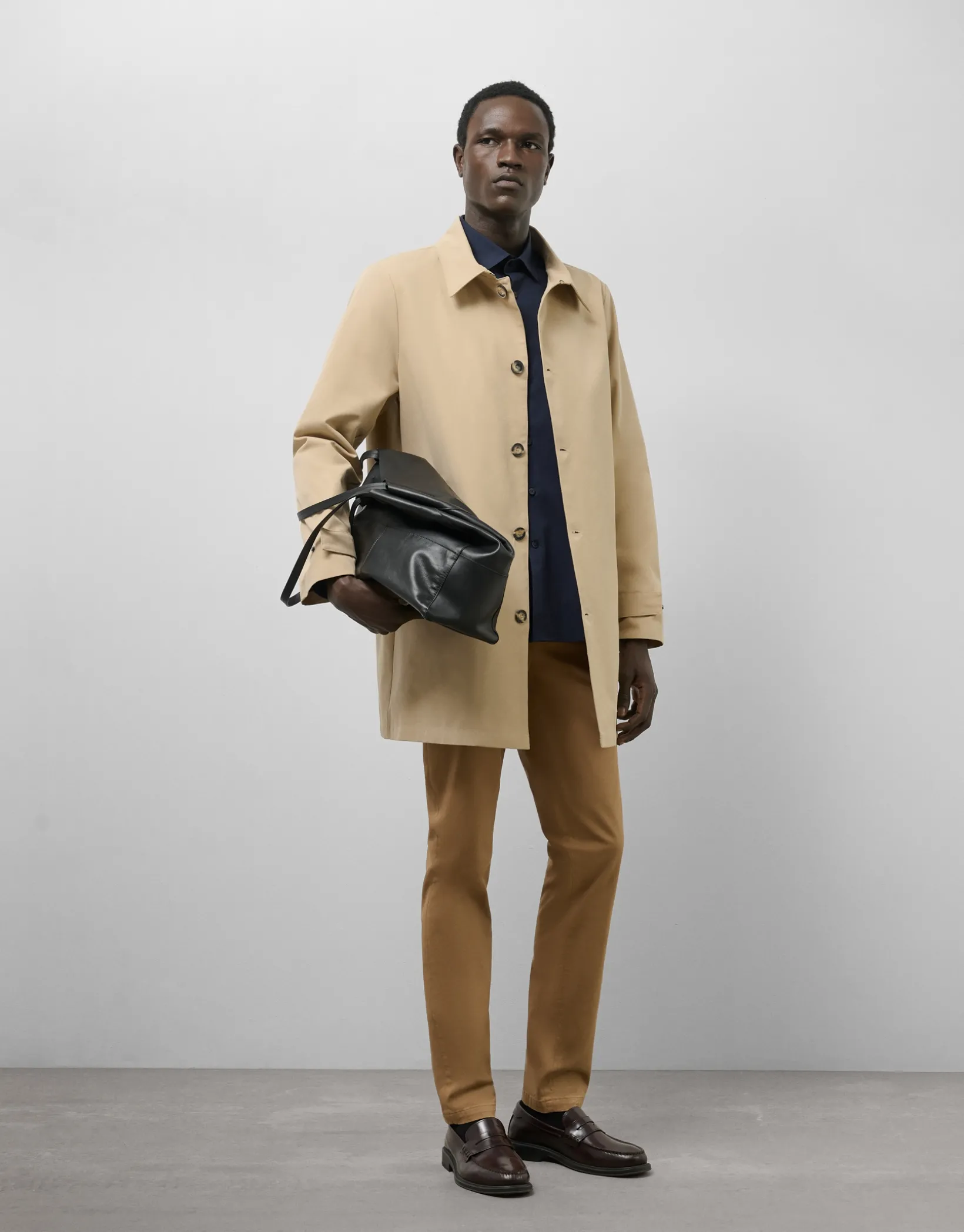 Gabardina algodón técnico beige