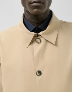 Gabardina algodón técnico beige
