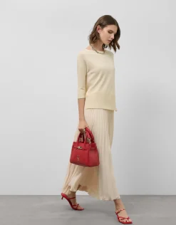 Jersey manga tres cuartos sin costuras beige
