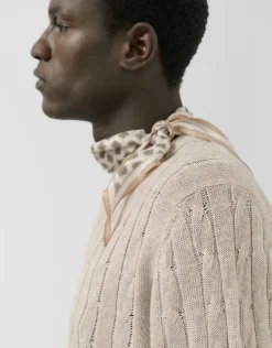 Jersey ochos punto algodón/lino beige