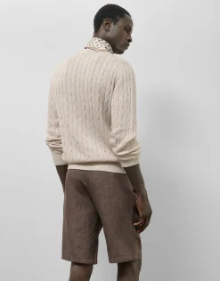Jersey ochos punto algodón/lino beige