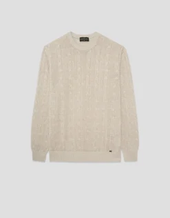 Jersey ochos punto algodón/lino beige