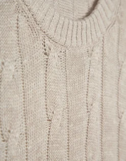 Jersey ochos punto algodón/lino beige