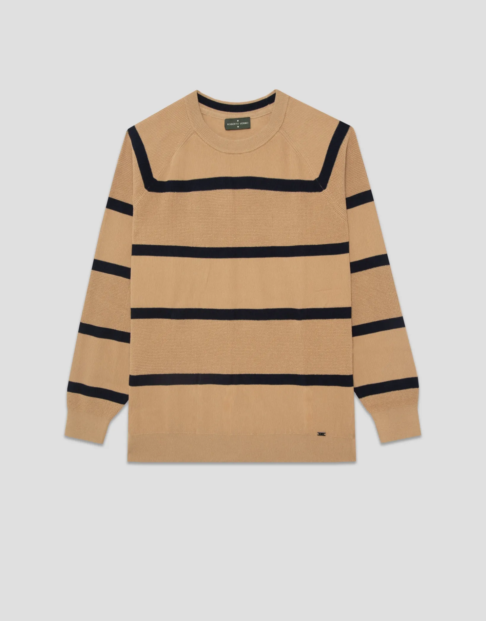 Jersey rayas camel/marino