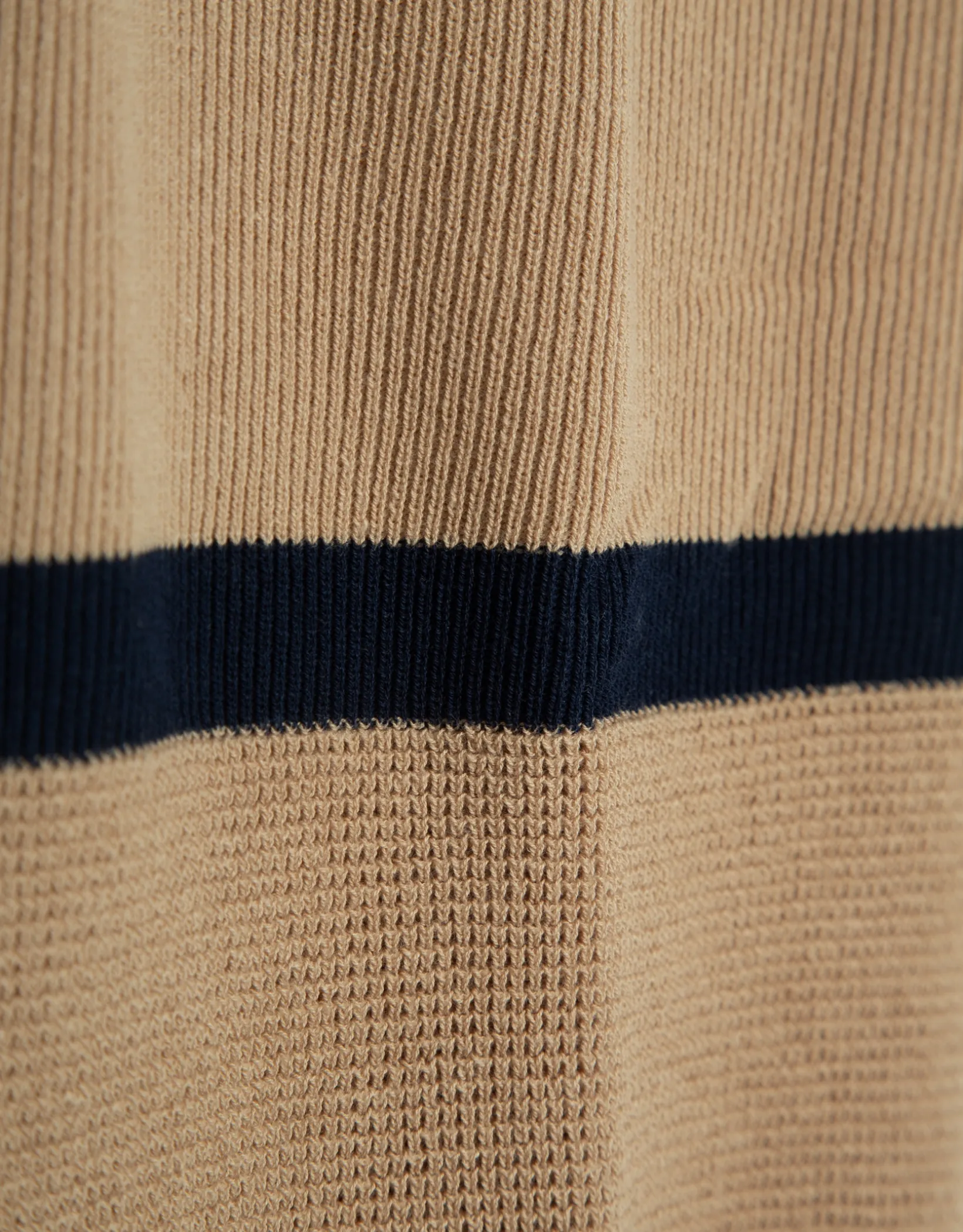 Jersey rayas camel/marino