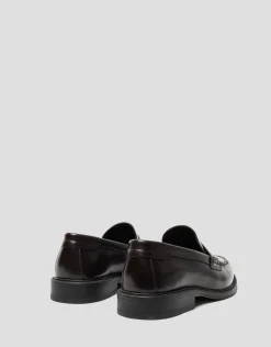Mocasín masculino piel marrón con antifaz