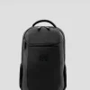 Mochila Mim nailon y piel negra