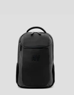 Mochila Mim nailon y piel negra