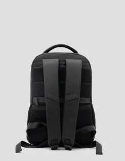 Mochila Mim nailon y piel negra