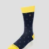 Pack calcetines gris melange y cuadros azules