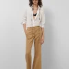 Pantalón ancho crepé cámel